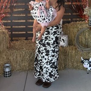 Black and White Cow Print dress